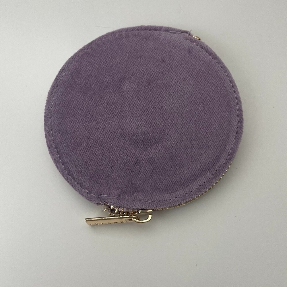 Sezane Violet Velvet Coin Pouch New Unused